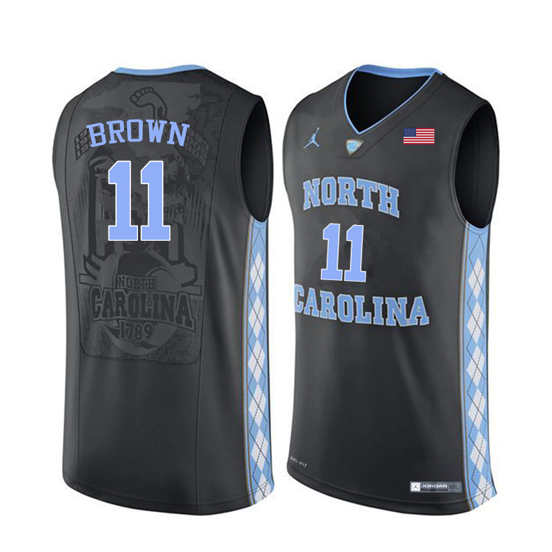 Men North Carolina Tar Heels #11 Larry Brown College Basketball Jerseys Sale-Black - Click Image to Close